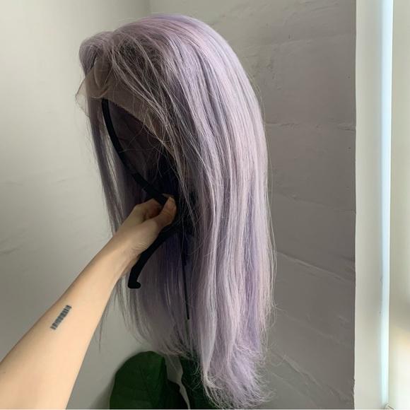 Hair Queen LA NEW* Amethyst/Lilac/Purple 100% Human Hair Wig, 18 inches - Picture 4 of 9